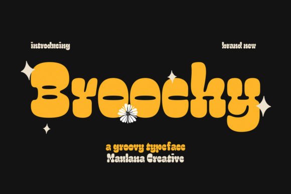 Broochy: A Playful 70s Slab Serif Font for Handmade Brands