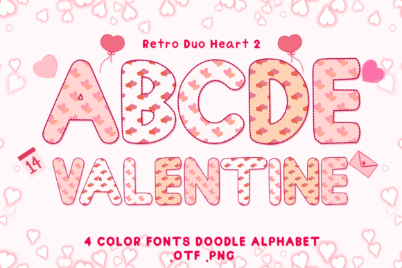Choosing the Right Font for Your Digital Brand: Retro Duo Heart 2