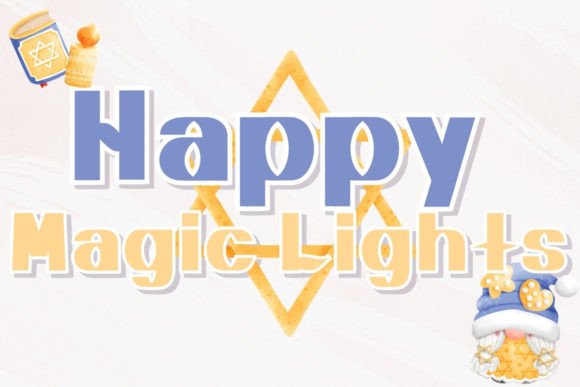 Happy Magic Lights Font: A Retro Display Typeface for Digital Charm