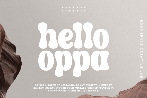 Hello Oppa Font: Chunky Retro Charm for Handmade Labels & Printables