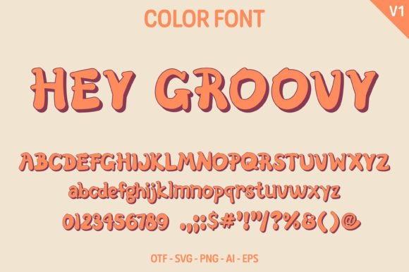 Hey Groovy V1: A Retro Color Font That Stops Scrolling