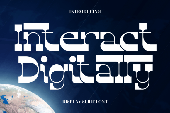 Interact Digitally: A Retro Slab Serif Font for Bold Digital Branding