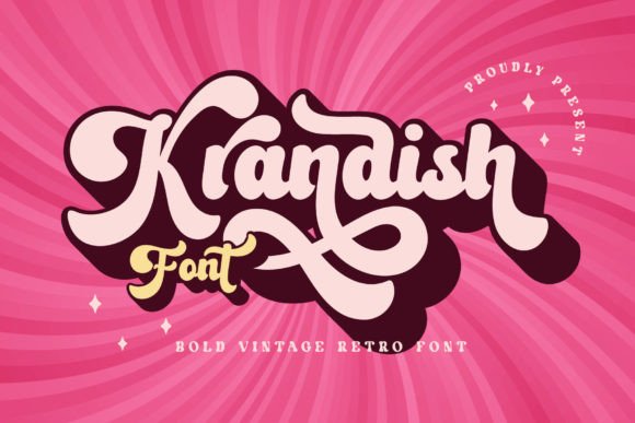 Krandish: A Whimsical Retro Script Font for Playful Branding