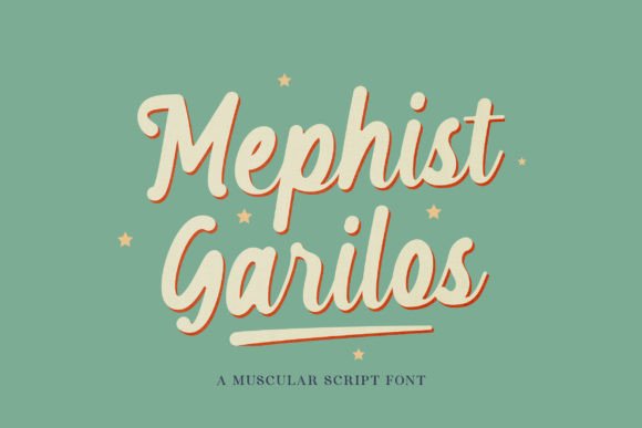 Mephist Garilos: A Bold Retro Script Font for Digital Branding