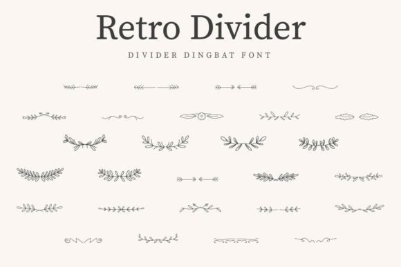 Retro Divider: A Botanical Dingbat Font That Elevates Your Brand
