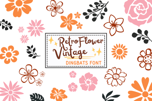 Retro Flower Vintage Font for Handmade Creators