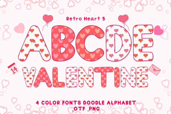 Retro Heart 5: A Playful, Heartfelt Color Font for Real Branding