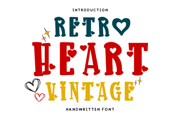 Retro Heart Vintage Font for Handmade Creators