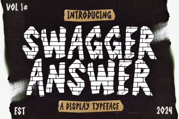 Swagger Answer: A Display Font with Y2K Soul